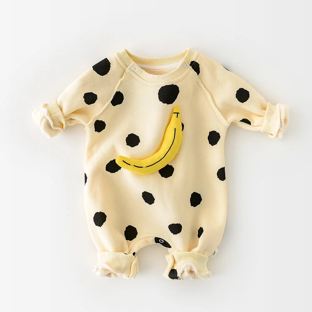 MILANCEL Baby Rompers Baby Girls Clothes Banana Baby Jumpsuit  Infant Girl Clothing