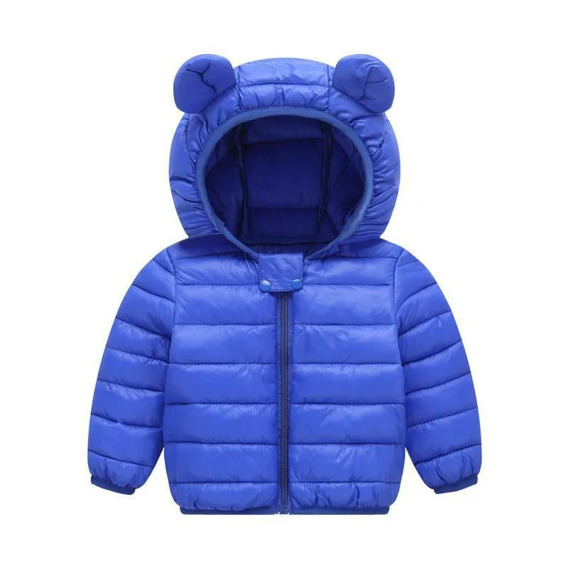 Baby Girls Hooded Down Jackets For Kids Coats Autumn Boys Cartoon Warm Jacket Coat Jacket Toddler Girl Zipper Jacket Outerwear