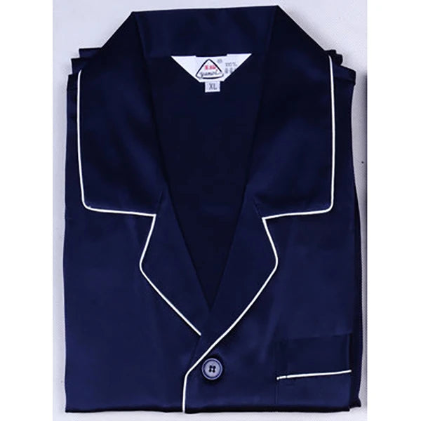 Men's 100% Real Silk Pajamas Set for Men Sleepwear