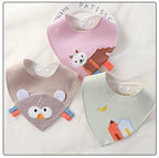 Cartoon Baby Bibs Soft Newborn Feeding Towel Cotton Cloths Baby Girls Boys Bandana Bib Newborn Saliva Towel Burp Cloths