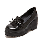 Womens Loafers Shoes Round Toe Wedges Female Footwear Fashion Women Autumn Oxfords Platform Pumps Casual Sneaker Slip-on Shoe