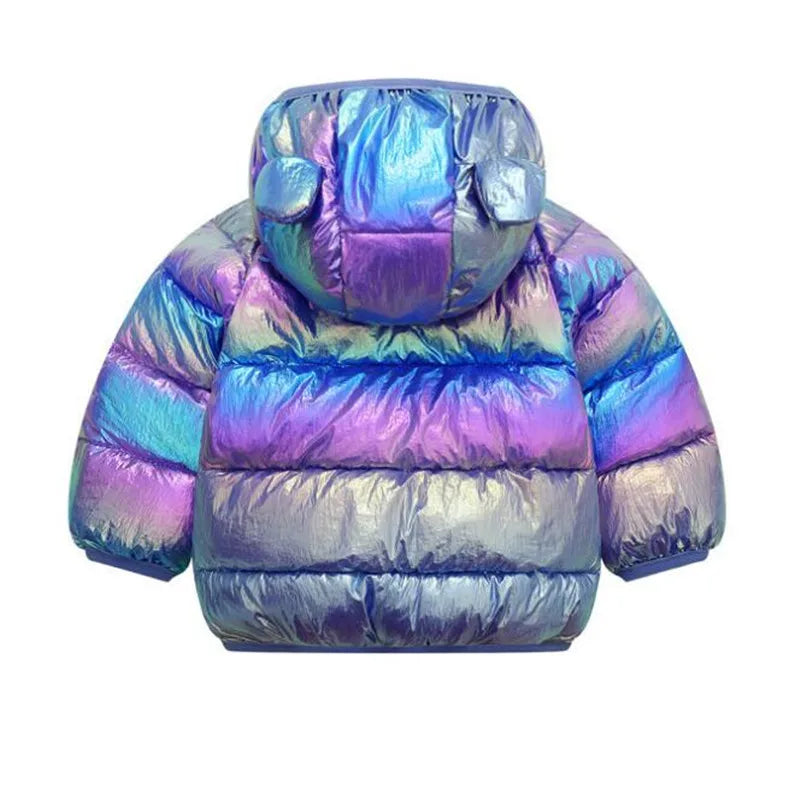 Baby Girls Hooded Down Jackets For Kids Coats Autumn Boys Cartoon Warm Jacket Coat Jacket Toddler Girl Zipper Jacket Outerwear