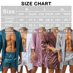 Mens Hooded Bath Robe Short Sleeve House Robe Satin Silk Lounge Bathrobes with Belt Men's Pajamas Homme Kimono Robes Sleepwear