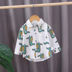 Boys Shirts Plaid Long Sleeve Shirt Boy Tops Clothes Tees 1 2 3 4 Years