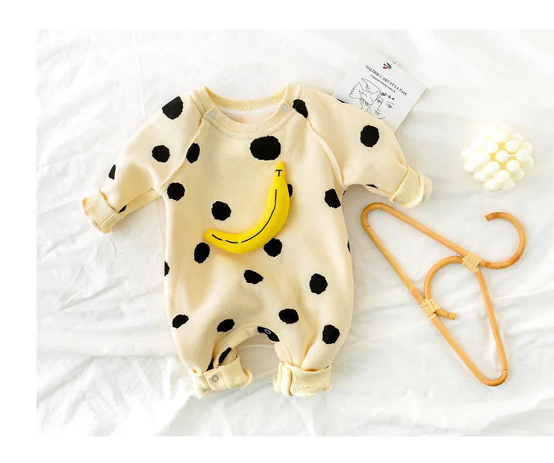 MILANCEL Baby Rompers Baby Girls Clothes Banana Baby Jumpsuit  Infant Girl Clothing