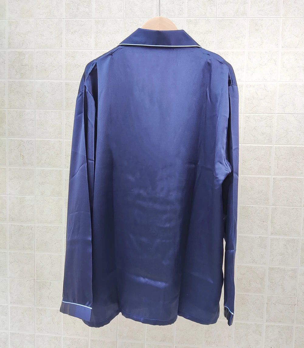 Men's 100% Real Silk Pajamas Set for Men Sleepwear