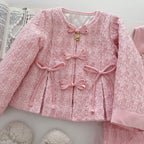 Girls Clothing Sets Winter Kids Girl Sweet Faux Fur Coat and Dress 2pcs Clothes Suit Children Girl Princess Warm Clothes 3 5 8
