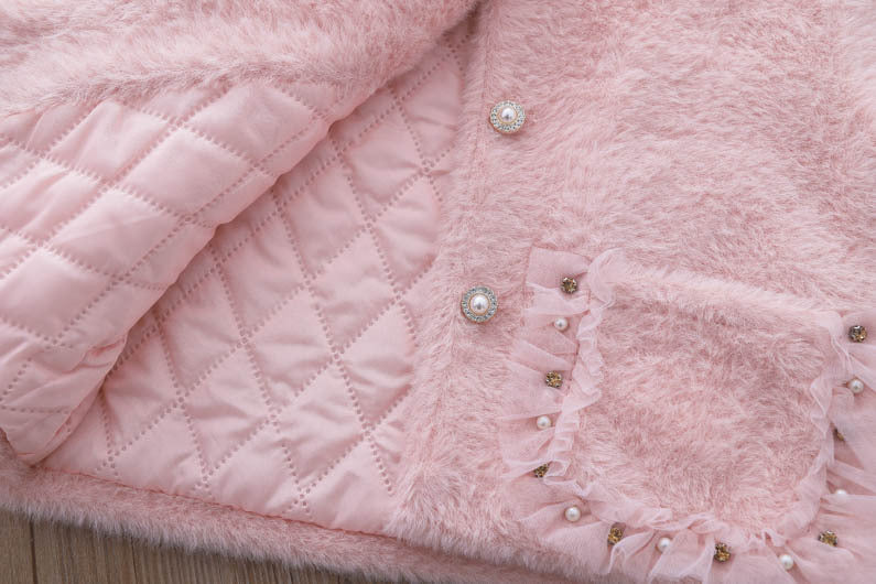 Girls Clothing Sets Winter Kids Girl Sweet Faux Fur Coat and Dress 2pcs Clothes Suit Children Girl Princess Warm Clothes 3 5 8