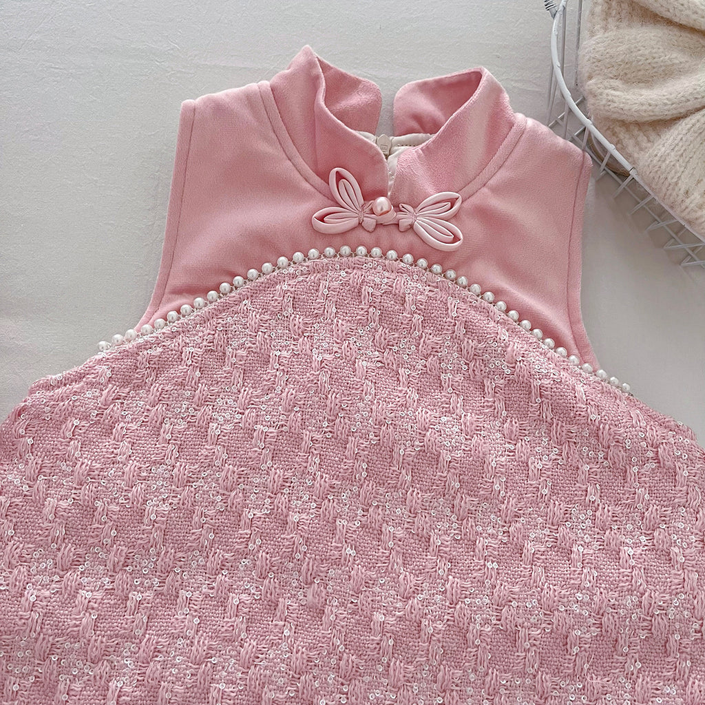 Girls Clothing Sets Winter Kids Girl Sweet Faux Fur Coat and Dress 2pcs Clothes Suit Children Girl Princess Warm Clothes 3 5 8