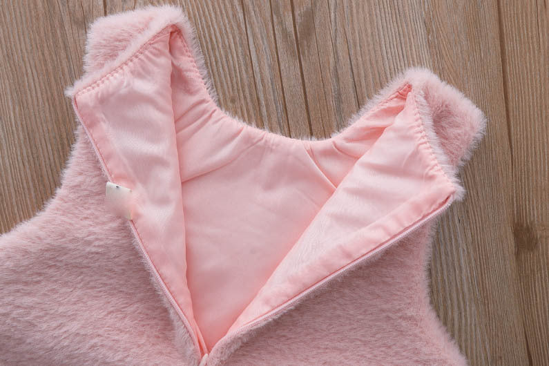 Girls Clothing Sets Winter Kids Girl Sweet Faux Fur Coat and Dress 2pcs Clothes Suit Children Girl Princess Warm Clothes 3 5 8