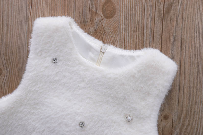 Girls Clothing Sets Winter Kids Girl Sweet Faux Fur Coat and Dress 2pcs Clothes Suit Children Girl Princess Warm Clothes 3 5 8