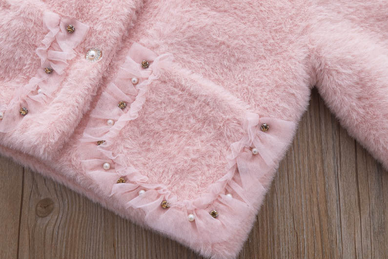 Girls Clothing Sets Winter Kids Girl Sweet Faux Fur Coat and Dress 2pcs Clothes Suit Children Girl Princess Warm Clothes 3 5 8