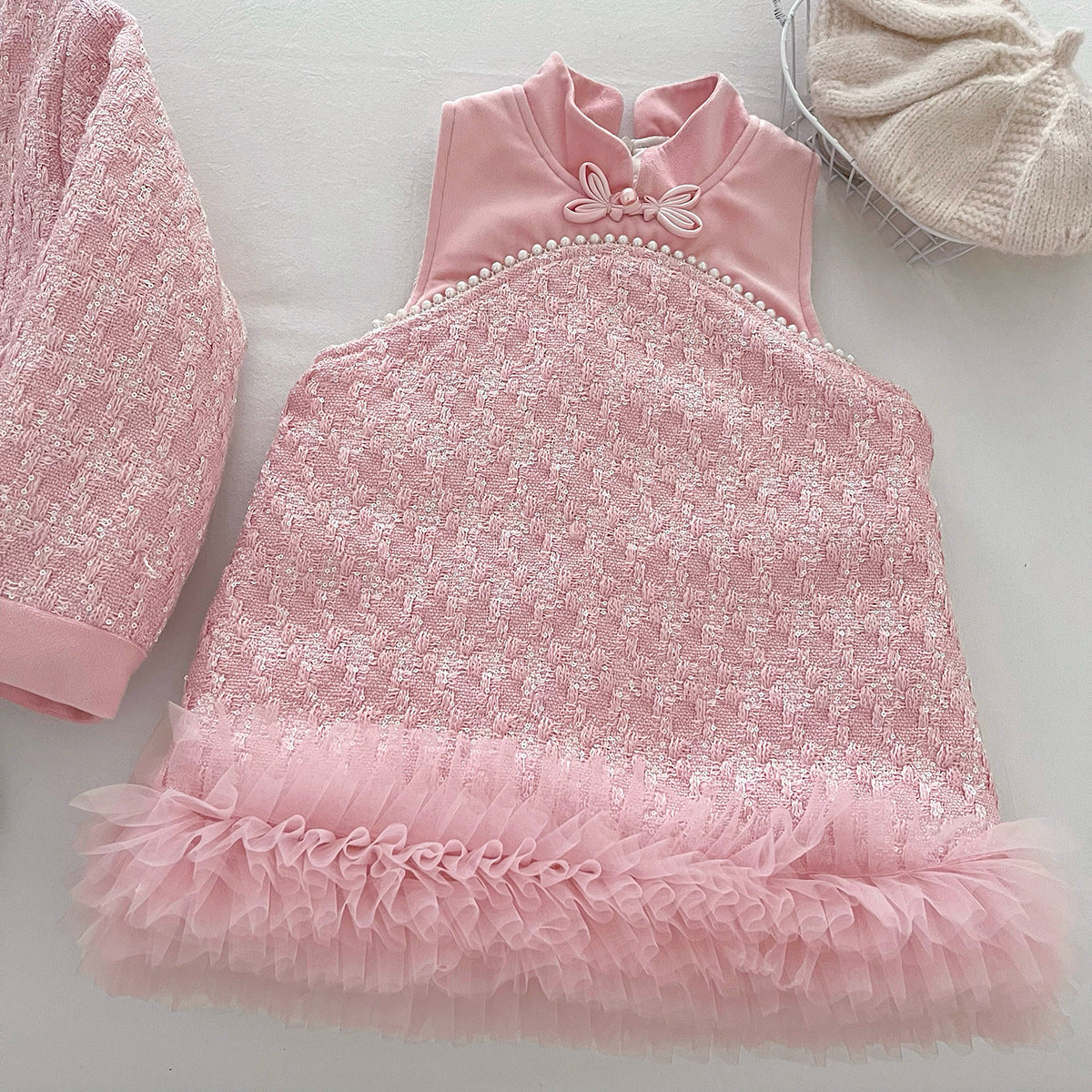 Girls Clothing Sets Winter Kids Girl Sweet Faux Fur Coat and Dress 2pcs Clothes Suit Children Girl Princess Warm Clothes 3 5 8