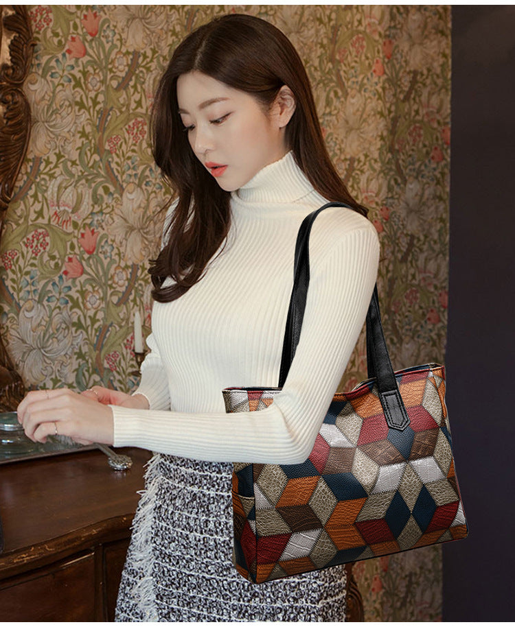 Women's Hand Bag Large Capacity Handbag Inclined Shoulder Bag