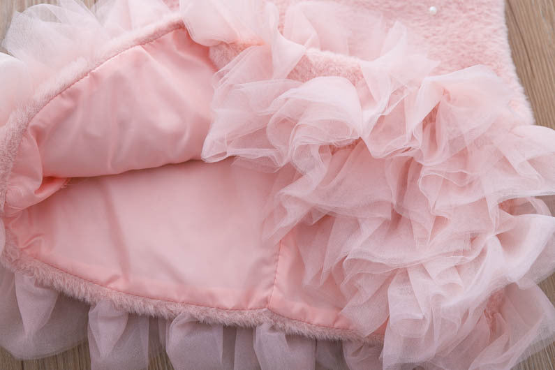 Girls Clothing Sets Winter Kids Girl Sweet Faux Fur Coat and Dress 2pcs Clothes Suit Children Girl Princess Warm Clothes 3 5 8