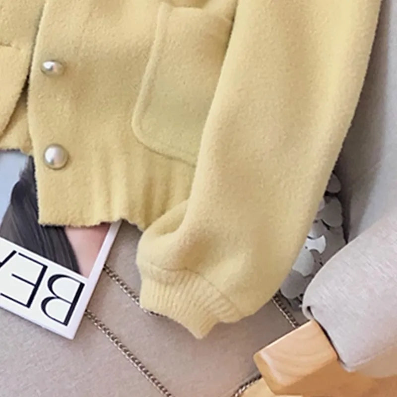 Women Jackets New Long Sleeve Doll Collar Women Jacket Black Elegant Jacket Coat Women Jaqueta Feminina Chaquetas De Mujer Q2180