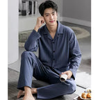Pajamas for Men, Spring and Autumn Long-Sleeved Cardigans