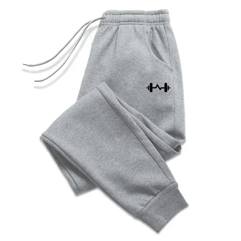 Mens Pants Barbell Printed   Trousers Autumn Winter Pants Fashion Drawstring Casual Sweatpants Jogging Sports Pants Joggers Men
