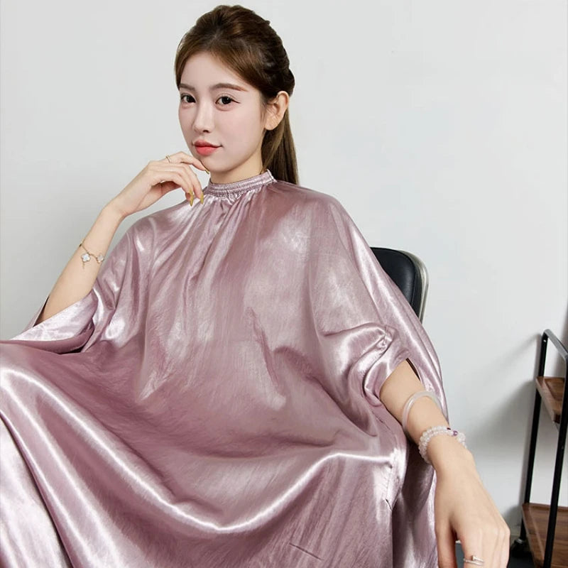 Large Size Hair Salon Hair Cutting Wrap Long Sleeve Hairdresser Robe Anti Hair Gown Barber Hairdressing Cloak Barbershop Apron