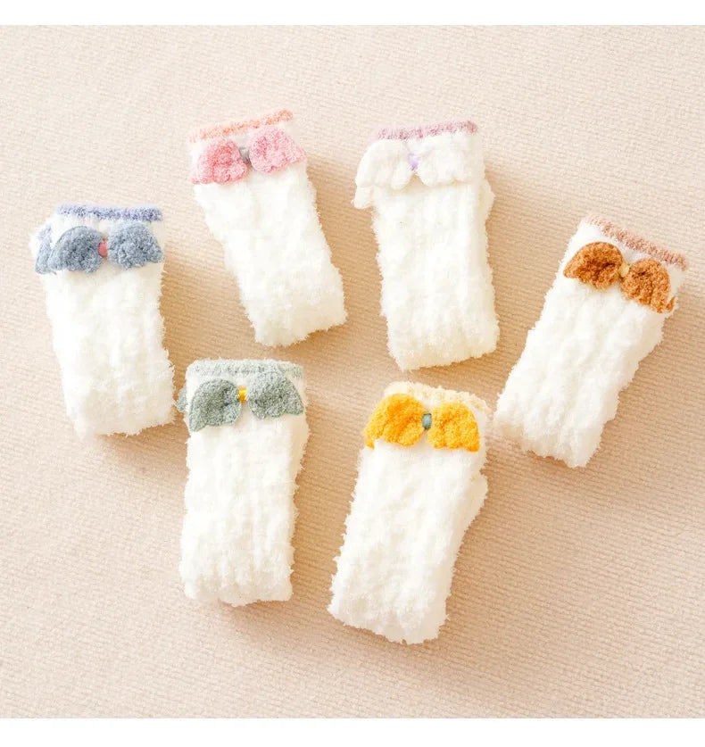 Kids Leg Warmers Baby Stockings Winter Fleece Floor Socks Coral Velvet Socks Leg Warmers Baby Knee Socks Baby Accessories