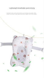 Baby Shower Bath Tub Pad Non-Slip Newborn Bathtub Mat Safety Nursing Foldable Support Comfort Body Cushion Mat Pillow Cartoon