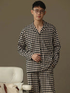 Pajamas for Men, Spring and Autumn Long-Sleeved Cardigans