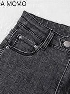 Jeans Female Denim Pants Black