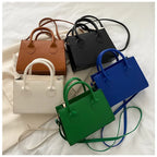Elegant Black Handbag with Dual Handles, Chic Crossbody Bag, Retro Stylish Tote Small Bag for Women Girls Daily Use, Work, Party