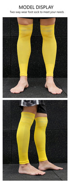 Loogdeel 1Pair Football Sock Calf Sleeves Adult Knee Protection Sports Socks High Tube Breathable Soccer Leg Warmers Shin Guard