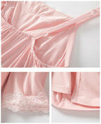 Maternity Robe For Hospital Nightgown Pregnant Women Nursing Nightwear Pajama Lace Sleepwear Ropa Mujer Embarazada Premama Suits