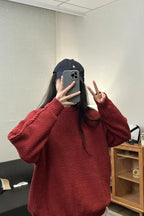 Man Clothes Red Coat Jacket Knitted Sweaters