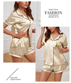 Women's Pajamas Set Satin Sleepwear