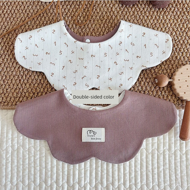 [2] Baby double-sided saliva towel ins K-style New arrival baby cotton bib Easiest for match double-sided saliva pocket bib