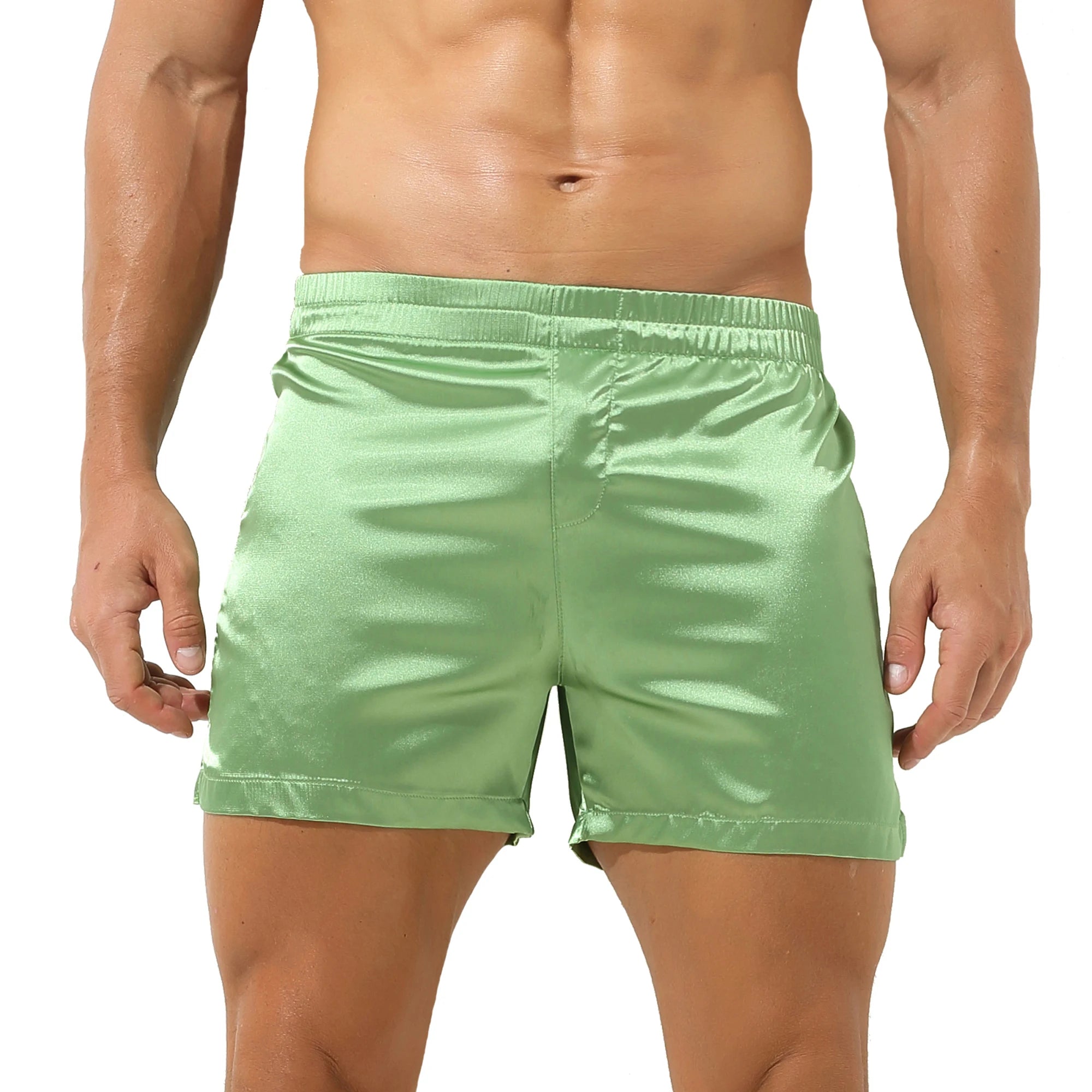 Mens Hooded Bath Robe Short Sleeve House Robe Satin Silk Lounge Bathrobes with Belt Men's Pajamas Homme Kimono Robes Sleepwear