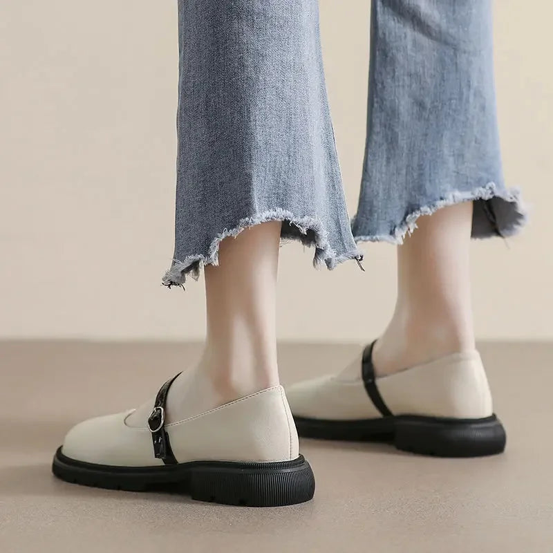 Shoes for Women Low Heel Elegant Round Toe Non Slip Woman Flats 2025 Trend On Popular Fashionable Offer Summer Vacation Shoe a