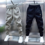 Men's Pants - Solid Color Casual Pants, Sweatpants