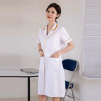 Beauty Salon Beautician Overalls Hairdressing Spa Massage Therapist Health Work Uniform Nail Salon Long / Short Sleeves Coats