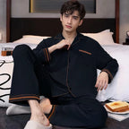Pajamas for Men, Spring and Autumn Long-Sleeved Cardigans