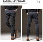 Fall High-End Casual Pants Men's Wear-Resistant Versatile Busin West Pants Trendy Loose Straight Long Pants for Men
