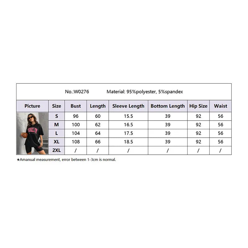 Women's Pajamas Sets Casual Loose T-Shirt Tight Shorts Slim Outside Homewear Comfortable Breathable Beautiful Stylish Trendy