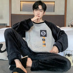 Men's Winter Pajamas Men's Sports Suit Homewear Pajamas Youth Clothes Y2K Casual Wear Full Man Tracksuit Workout Set Bathrobe