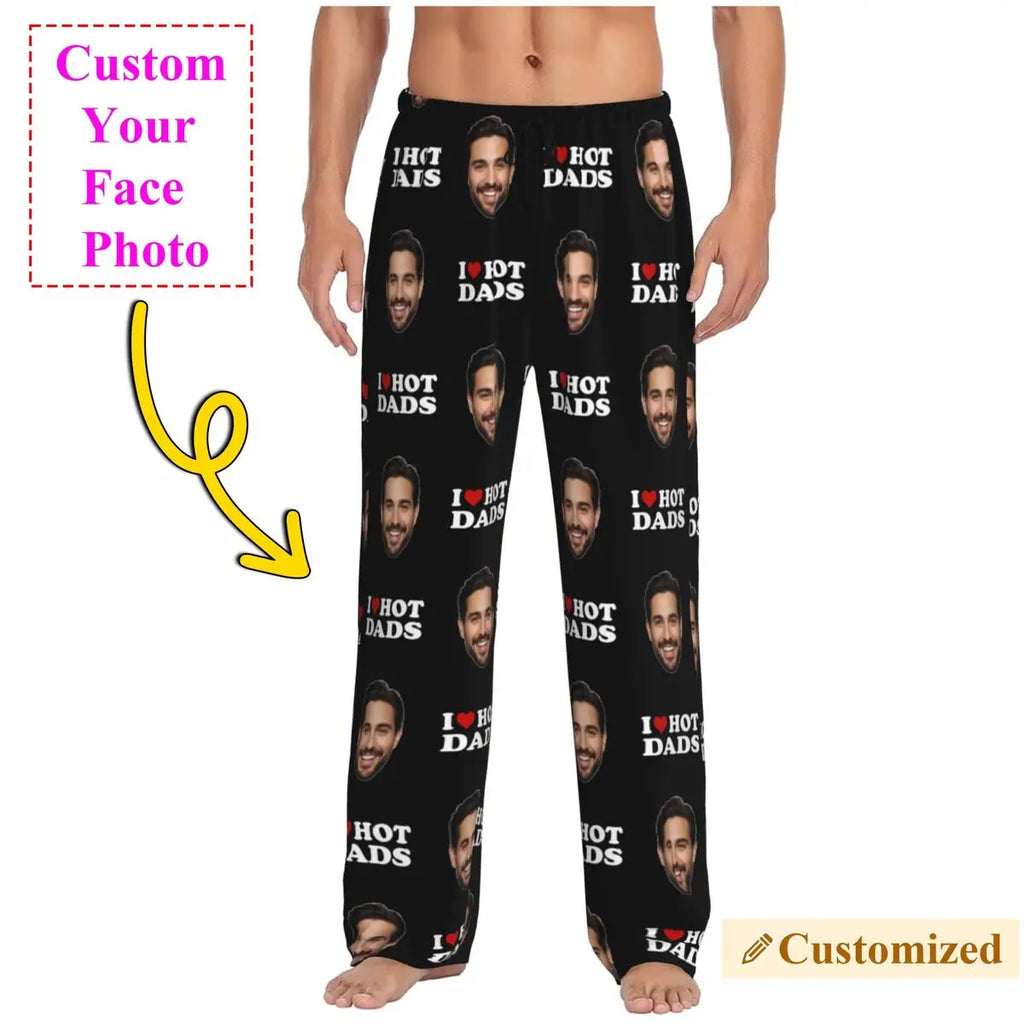 I Love Hot Moms Custom Pajama Pants