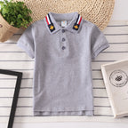 Boys Polo Shirts Short Sleeve Kids Shirt for Boys Collar Tees Fashion Baby Boys Girls Shirts 2-16 Years Children Clothes Tops