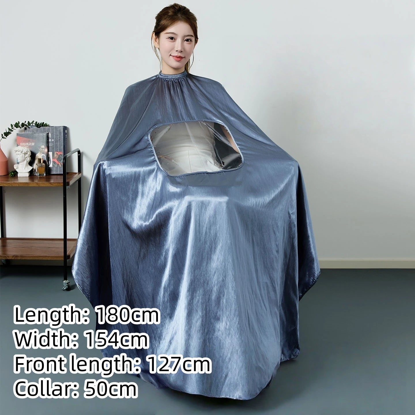 Large Size Hair Salon Hair Cutting Wrap Long Sleeve Hairdresser Robe Anti Hair Gown Barber Hairdressing Cloak Barbershop Apron