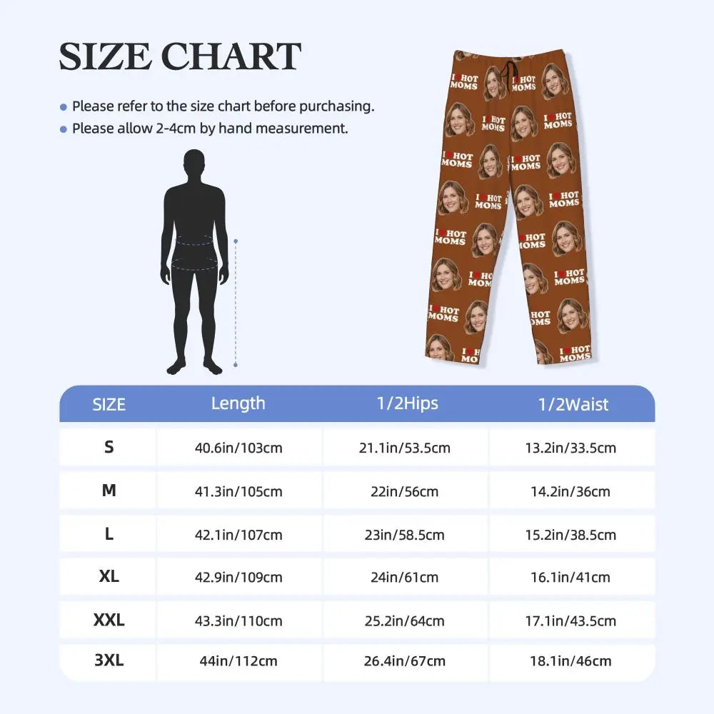 I Love Hot Moms Custom Pajama Pants
