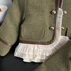 Girls Sets New Autumn and Winter Clothing Korean Children Temperament Top Coat Solid Color Skirt Two Piece Childrens Sets