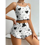 Women's Pajamas Set Sleepwear 2 PCS Short Tank Tops And Short