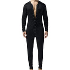 New Men's One-Piece Pajamas Home Fitness Wear Men's Bodysuit