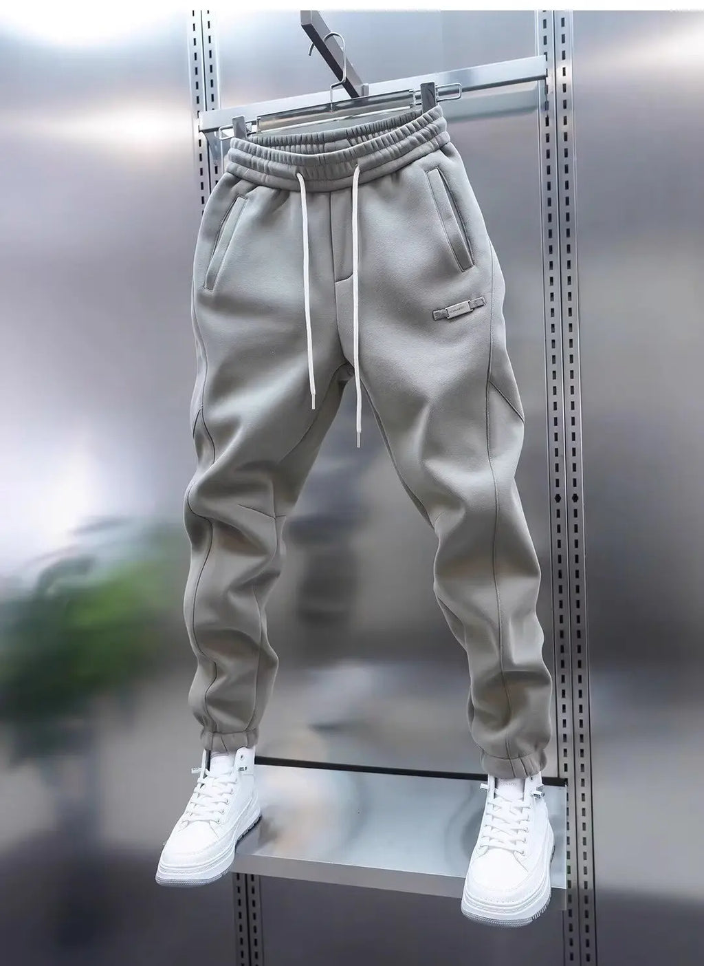 Men's Pants - Solid Color Casual Pants, Sweatpants