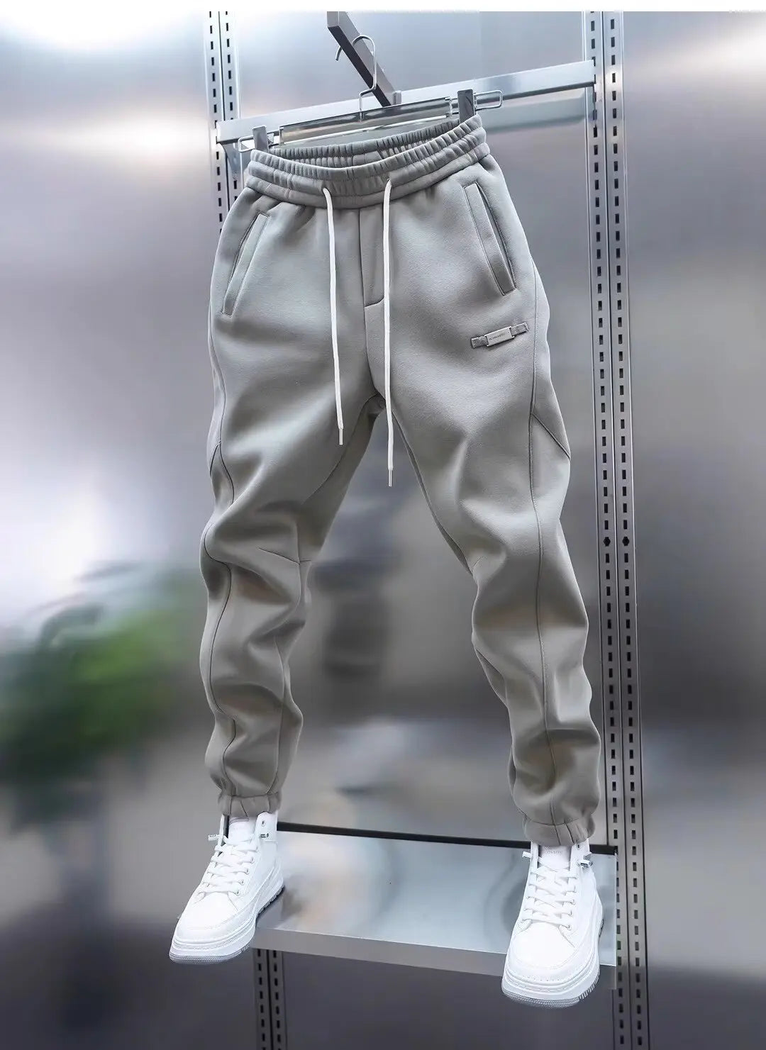 Men's Pants - Solid Color Casual Pants, Sweatpants